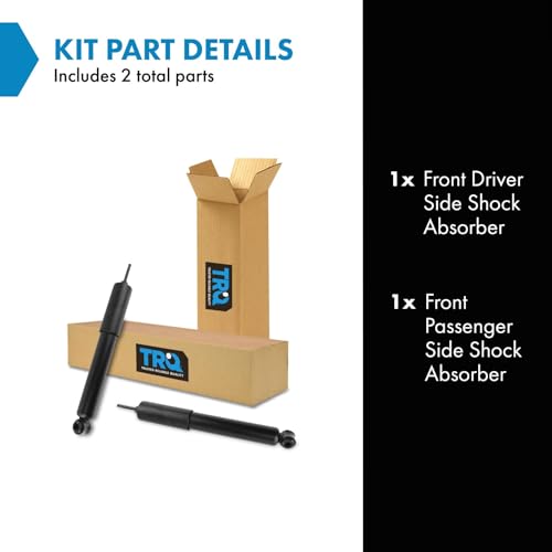 TRQ Front Shock Absorber Driver & Passenger Side Pair Set of 2 for Ford E Series Van - style: SBA60428