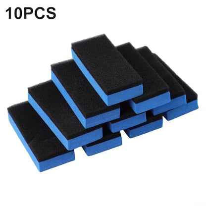 10Pcs Tire Applicator Dressing Shine Sponge, Car Ceramic Coating Applicator Sponge Pads for Car Waxing and Polishing, Wax and Polish Foam Pads