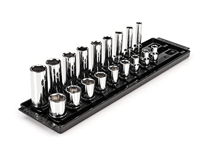 TEKTON 3/8 Inch Drive 6-Point Socket Set, 18-Piece | SHD91213 - size: 18-Piece (5/16-3/4 in.), style: Standard