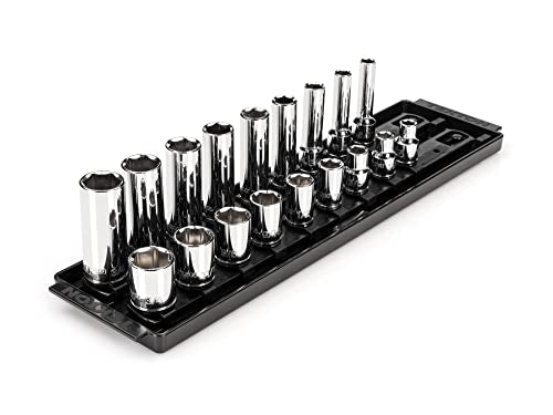 TEKTON 3/8 Inch Drive 6-Point Socket Set, 18-Piece | SHD91213 - size: 18-Piece (5/16-3/4 in.), style: Standard