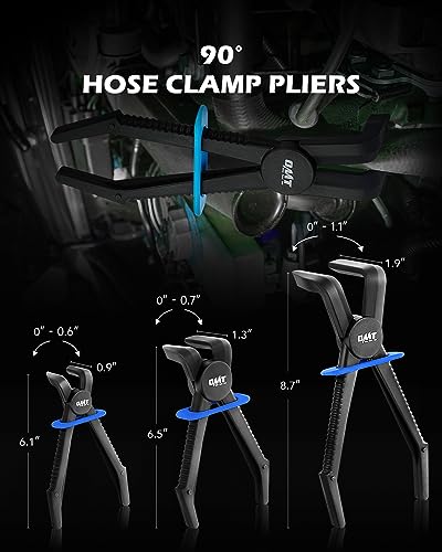 Orion Motor Tech Hose Pinch Off Pliers, 6 Piece Hose Pinch Off Pliers Set for Flexible Hoses Brake Fuel Coolant Hoses Maintenance, Hose Pinch Pliers with Straight and 90° Pliers - style: Straight and Angled