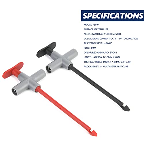 Puncture Probe Wire Piercing Test Clip 2PCS P5010 Automotive Test Cable Kit Auto Car Repairing Multimeter Testing Tool