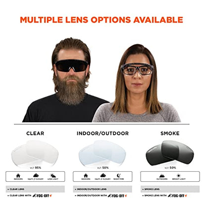 Ergodyne Skullerz OSMIN Safety Glasses, ANSI Z87.1 - color: Smoke Lens