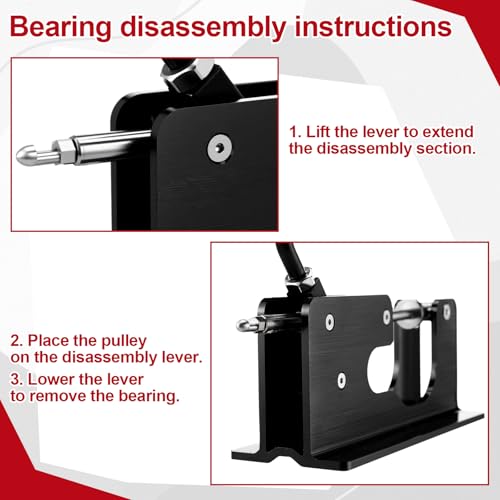 Bearing Press and Puller Wheel Bearing Press Skateboard Tool Fits 7mm 8mm Bearings for Skaters Skateboard, Inline, Longboard, Quad, Caster, and Cruiser Wheels - color: Blcak