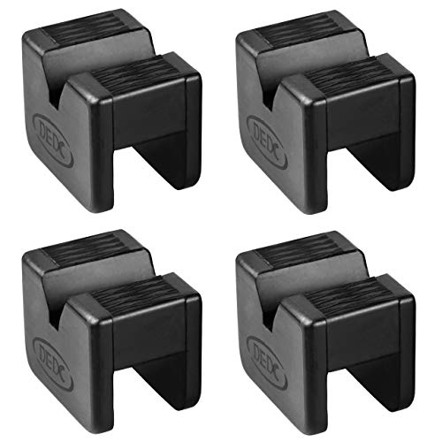 DEDC Jack Stand Pads 4 Pcs, Universal Rubber Pinch Weld Protector Jack Stands Adapter Pads, Car Lift Frame Rail Protection Accessories