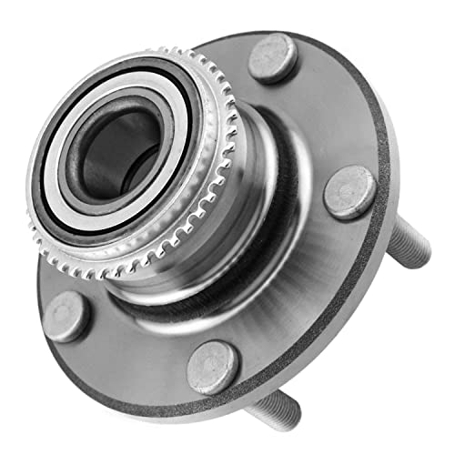Detroit Axle - 2 Rear Wheel Bearing and Hubs Assembly with ABS Ring & 5-Lug for Mitsubishi Lancer 2004-2006, Outlander 2003-2006, FWD, 512339 - style: 512339 x2/Pair