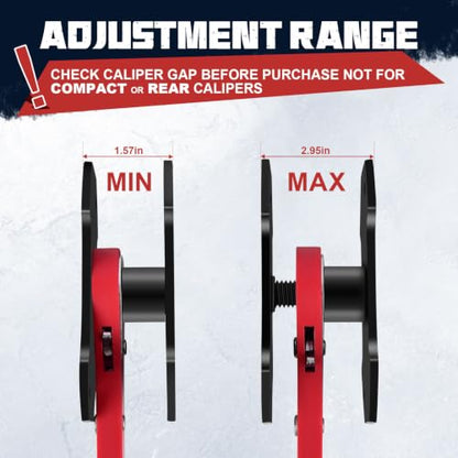 Brake Caliper Compression Tool - Ratchet Piston Press with 2 Steel Plates for Disc Brake Pad Spreader,Car Caliper Repair