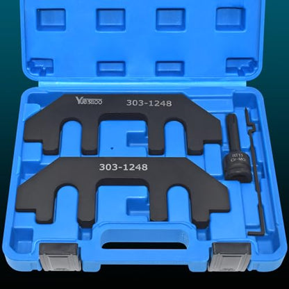 Camshaft Holding Tool Kit Fit for Ford 3.5L & 3.7L 4V Engines, 3.5 EcoBoost | with Tension Tool, Timing Alignment Holder Tool, Replaces 303-1248 303-1530 RT11, with Case and Gloves