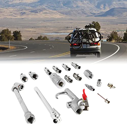 Air Compressor Accessories, 17 Pieces Iron 1/4NPT Air Blowgun Accessory Kit, Accurate Standard for Repair