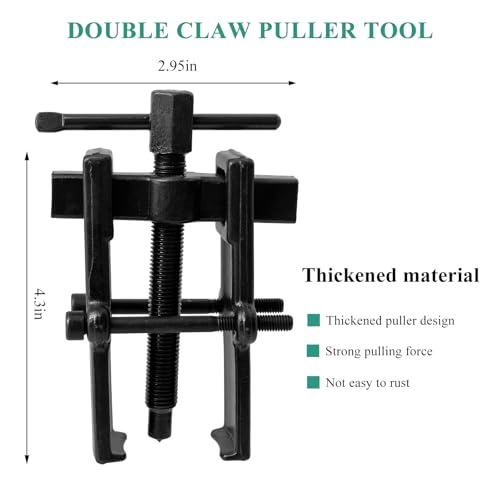 4" 2-Jaw Gear Puller, Adjustable Two Jaw Gear Bearing Pulley Puller Flywheel Removal Tool, 2 Claws Pullers Carbon Steel Separate Lifting Device for Auto Mechanic Maintenance (Black) - color: Black