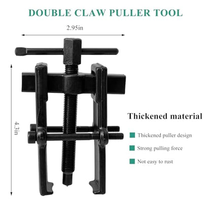 4" 2-Jaw Gear Puller, Adjustable Two Jaw Gear Bearing Pulley Puller Flywheel Removal Tool, 2 Claws Pullers Carbon Steel Separate Lifting Device for Auto Mechanic Maintenance (Black) - color: Black