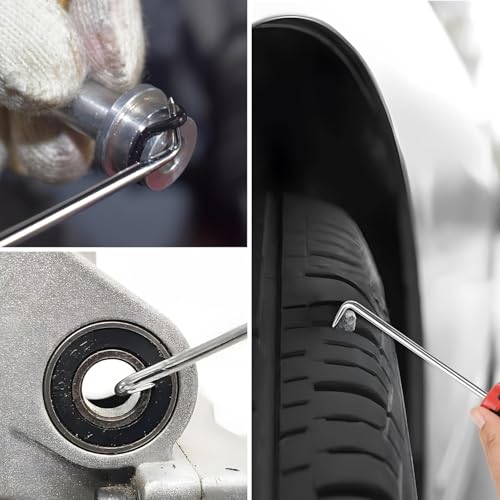 10PCS Hook and Pick Set, Alloy Steel Seal Removal Tools with Case | Automotive garages workshops, O-ring gasket extraction, long reach hooks, compact storage case