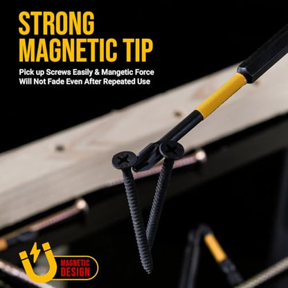 TGFTGF 10-Piece #2 Phillips Bits, 6 Inch S2 Alloy Steel Phillips Impact Driver Bits, Magnetic CNC Machined Tips PH2 Bits, Long-Lasting Torque Transfer Driver Bit Set With Storage Box, Automotive Home