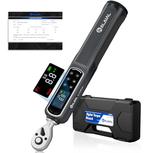 1/4 Drive Digital Torque Wrench, 0.1-8.8 Ft.Lb/0.2-12 Nm Drive Dual Direction Rachet Torque Wrench with Vibration, Buzzer and LED Alert, Electronic Torque Wrench for Bike Motorcycle Car Repair - size: 0.1-8.8 Ft.Lb/0.2-12 Nm-1/4"