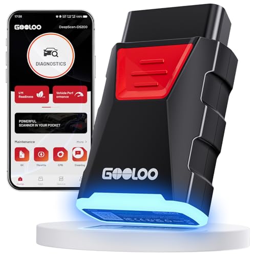 GOOLOO DEEPSCAN OBD2 Scanner Diagnostic Tool, Bluetooth Wireless All System Diagnostics for iOS & Android, Bi-Directional Control, 8+ Hot Reset, Code Reader, Live Data & Performance Test