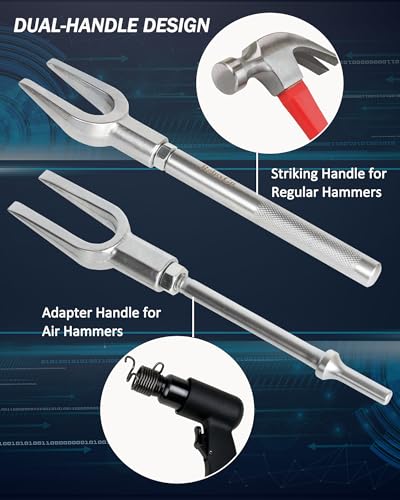ReluxGo 5-Piece Ball Joint Separator Set, Pickle Fork Tool Set, Tie Rod Removal Tool Set, 1-1/8", 15/16", 11/16", for Cars and Light Vans, with Suitcase