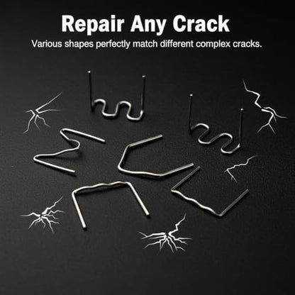 weideer 3028PCS Plastic Welding Staples,Plastic Welder Staples & Welding Rods,8 Types, Auto Bumper Repair Kit,Hot Staples with Portable Toolbox for Car, DIYers,Toy