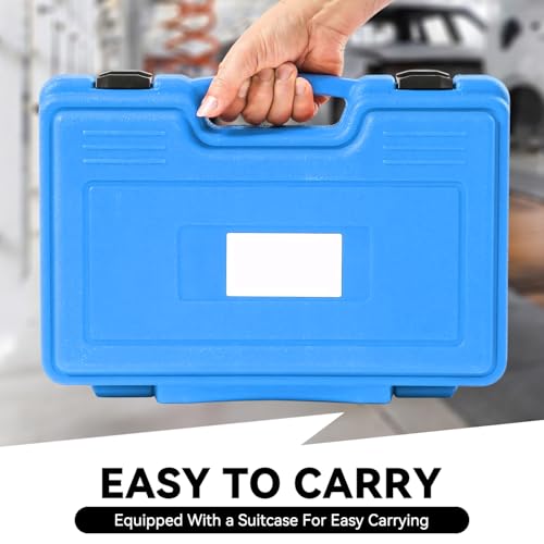 Auto Dynasty [5PC] Universal Repair Kit with Joint Separator Kit Tie Rod Ball Joint Romover Pitman Arm Puller Tie Rod End Puller, Blue Storage Case - color: Blue