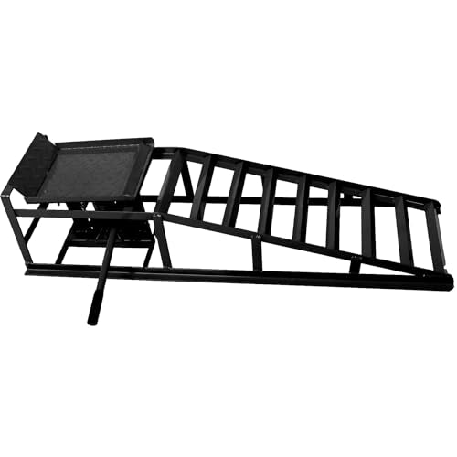 2 Pack Hydraulic Car Ramps, Rpuzonier 5T 11000lbs Low Profile Car Lift Service Ramps Truck Trailer Garage, Height Hydraulic Vehicle Ramps for DIY Repair Stores Auto Beauty Stores (Black) - size: Black