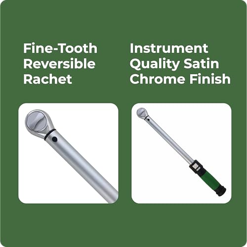 Click-Style Torque Wrench - ⅜” Drive 20-100 ft.-lb. (25-135 n.m.) 45 Tooth Ratchet Socket Wrench for Mechanic Tool Set, Easy Read Scale & Ergonomic Grip Precision, Professional Hand Tool for Repairs - size: 3/8-Inch, style: 20-100 ft.-lb