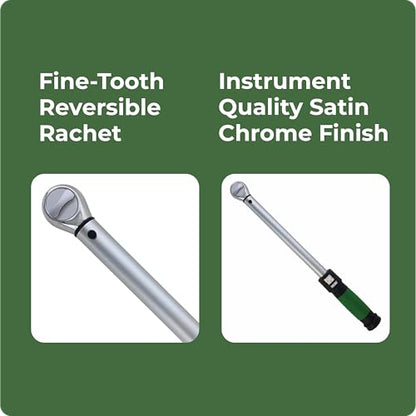 Click-Style Torque Wrench - ⅜” Drive 20-100 ft.-lb. (25-135 n.m.) 45 Tooth Ratchet Socket Wrench for Mechanic Tool Set, Easy Read Scale & Ergonomic Grip Precision, Professional Hand Tool for Repairs - size: 3/8-Inch, style: 20-100 ft.-lb