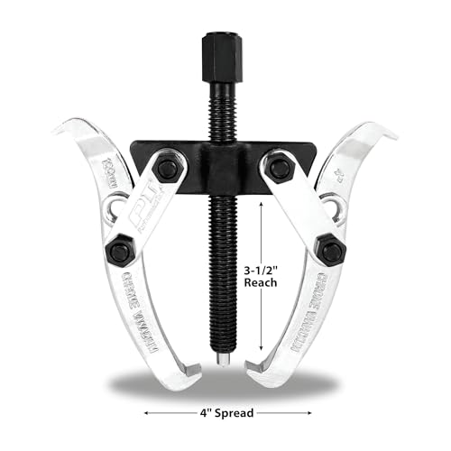 Performance Tool W84500 4-Inch 2 Jaw Gear Puller Removal Tool for Gears, Pulley, and Flywheel (4" Spread, 3-1/2 Reach)
