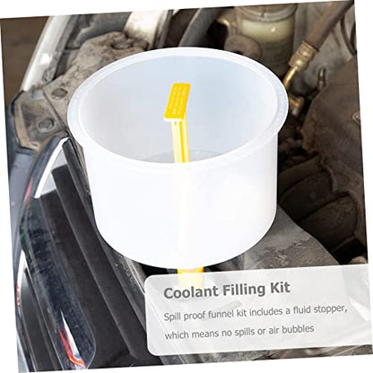 ULTECHNOVO Spill Coolant Filling Kit Radiator Funnel for Easy Coolant Transfer Prevents Overflow Includes Fluid Stopper for Efficient Reuse