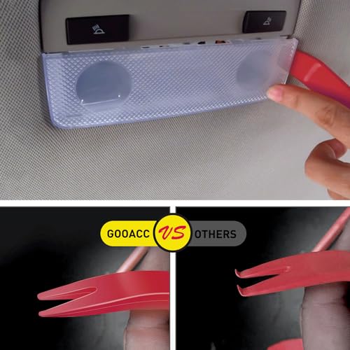 GOOACC Auto Trim Removal Tool Kit No-Scratch Tool Kit for Car Audio Dash Window Molding-4PCS (Red) - color: Red, size: 4PCS Trim Removal Tool