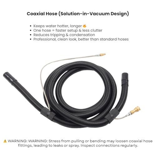 Commercial Heated Carpet & Upholstery Extractor Machine, 160 PSI Hot Water Cleaner, 1.34 HP Vacuum, 149°F Heater, 4.8-Gal and 5.3-Gal Dual Tanks for Auto Detailing, Furniture & Carpet