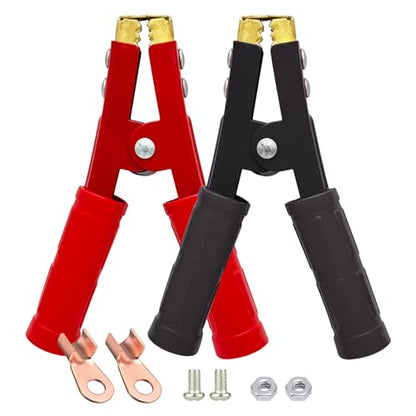 Ampper Replacement Jumper Cable Clamps, 1000A Heavy Duty Car Battery Clamp Ends for Jumper Cables, Jump Starter, Charging and Testing (1 Pair) - color: 1000A, size: 1 Pair
