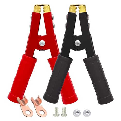 Ampper Replacement Jumper Cable Clamps, 1000A Heavy Duty Car Battery Clamp Ends for Jumper Cables, Jump Starter, Charging and Testing (1 Pair) - color: 1000A, size: 1 Pair