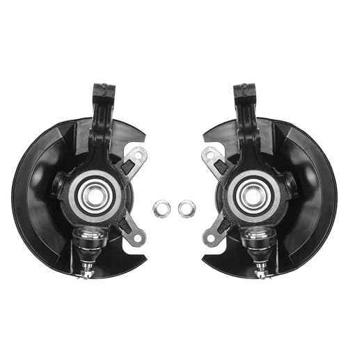 2PCS Front Left&Right Steering Knuckle & Wheel Bearing Hub Assembly For 2003-2005 HONDA CIVIC（ L4 1.7L Only）698494 698495 45255S01A00 44600S5DA00 698-494 698-495 - size: Front Left/Right
