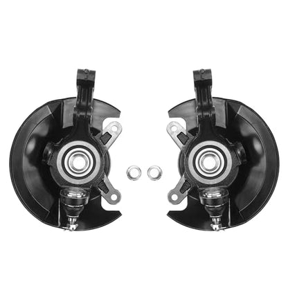 2PCS Front Left&Right Steering Knuckle & Wheel Bearing Hub Assembly For 2003-2005 HONDA CIVIC（ L4 1.7L Only）698494 698495 45255S01A00 44600S5DA00 698-494 698-495 - size: Front Left/Right