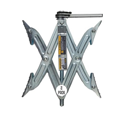 Stromberg Carlson JBP-T217.2 Tandem Axle T-Chock - Heavy Duty RV Wheel Chocks & Tire Stabilizers - Camper Wheel Chock Scissor Stabilizers for RVs, Trailers, and Campers- Fits Tires 2"-17" Apart 2-Pack - style: 2-Pack