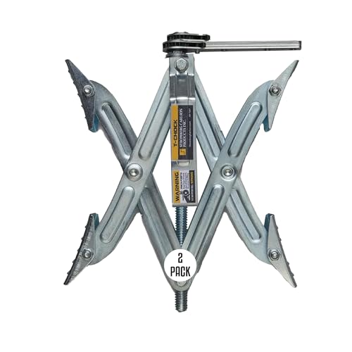 Stromberg Carlson JBP-T217.2 Tandem Axle T-Chock - Heavy Duty RV Wheel Chocks & Tire Stabilizers - Camper Wheel Chock Scissor Stabilizers for RVs, Trailers, and Campers- Fits Tires 2"-17" Apart 2-Pack - style: 2-Pack