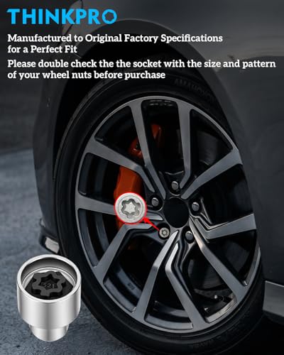 521 Wheel Lock Key for Volkswagen Lug Nut Key | Locking Lug Nut Removal Tool Compatible With Vw Vag,Anti Theft Wheel Socket For Removal Of Locking Lug Nuts - style: 521 master wheel lock key