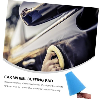 MAGICLULU 3Pcs Auto Wheel Polishing Sponge Cone for Car Detailing Hard to Reach Areas Durable Buffing Pads for Waxing Polishing Sealing for Cars Boats