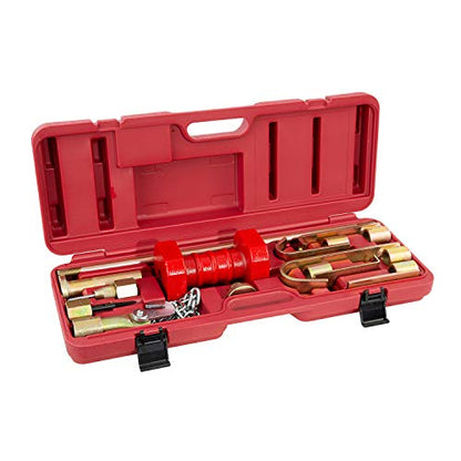 OEMTOOLS 25922 Dent Puller Kit, 10-Piece Drop Forged Steel Dent Removal Kit For Cars, Includes 10 lb. Slide Hammer, Hooks, Drivers, Fasteners, And Tools | Sturdy Storage Case Included, 10 lb. Slide Hammer, Shop Ready Durability, 23 Inch Slide Hammer Shaft
