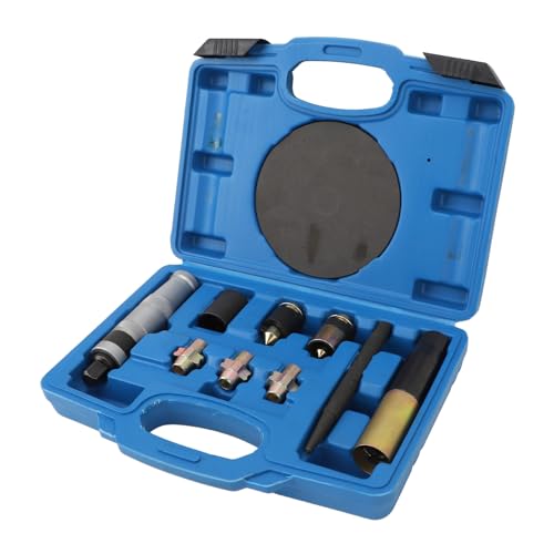 Wheel Lock Removal Kit, Universal Fit Locking Wheel Nut Remover, Carbon Steel Heat Treated Efficient Wheel Nut Key Replacement Tool with 10PCS Blades for Emergency Car Repair