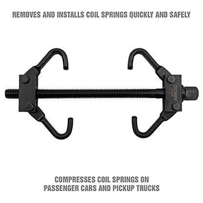 OEMTOOLS 37200 Coil Spring Compressor, Compress Coil Springs on All Passenger Trucks & Autos, Safety Tool for Installing & Removing Coil Springs, Fits Most Macpherson Coil Springs