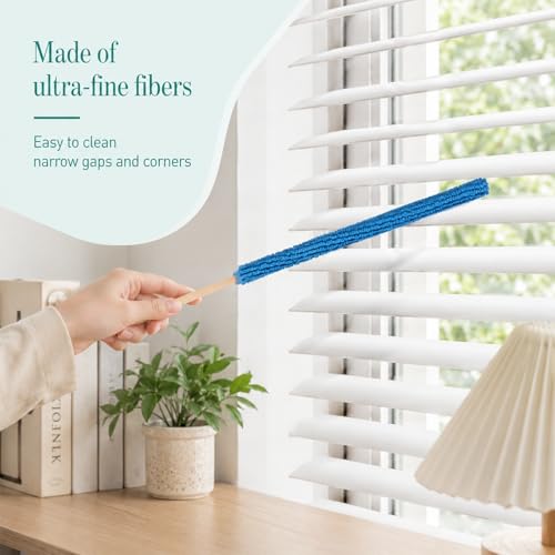 6 Pcs Fan Cleaning Tool Microfiber Detail Duster Sticks, Fan Cleaner for Stand Up Fans & Tower Fans, Crevice Cleaning Brush for Home Car Air Vent Window Blind