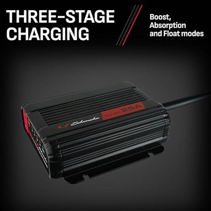 Schumacher Electric Smart Battery Charger and Maintainer - 25A 12V DC-DC - Standard, AGM, Gel, Calcium & Lithium Battery Charger - Use with Smart Alternators for Off-Grid Power - style: SDC370