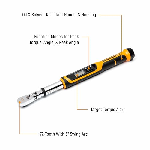 GEARWRENCH 3/8" Flex Head Electronic Torque Wrench with Angle, 10-100 ft/lbs. - 85078 - style: 3/8 Drive Flex Head with Angle