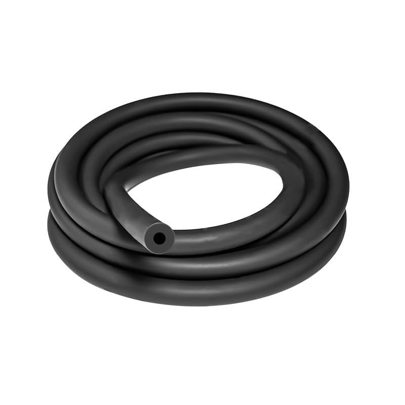 Unicaravan Silicone Vacuum Hose 10FT ID 3/16" (5mm), Wall Thickness 4mm,Matte Black Tubing, Automotive Marine & Industrial Use - size: 3/16" (5mm) - 10FT