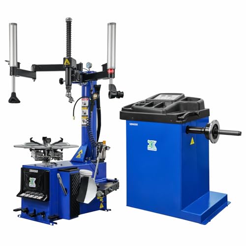 XK Heavy Duty Tire Changers and Wheel Balancer Combo,110V,New 988-690 | Tire Machine Max Wheel Diameter 41 in for Repair Shops,Home Garages,Tire Workshops,12 Month Part Replacement - color: Model: New 988+690