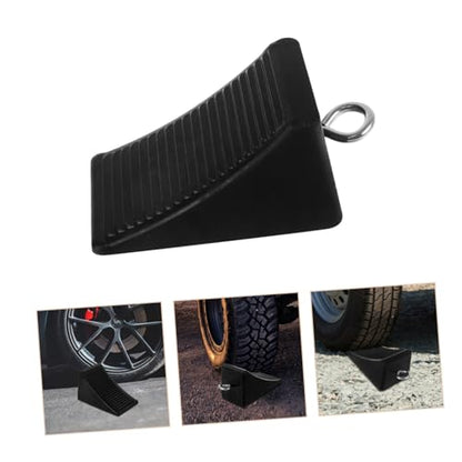 ABOOFAN Heavy Duty Rubber Wheel Chock Set Portable Non-Slip Tire Stopper for Cars RVs and Trailers Sturdy Adjustable Ramp Wedge for Travel and Camping