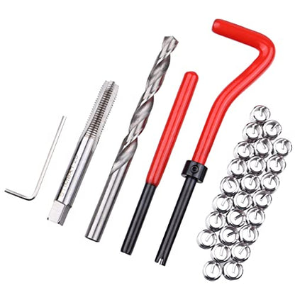 Wolfride 30PCS M8 Helicoil Kit M8 x 1.25mm Thread Repair Kit Thread Restoring Kit