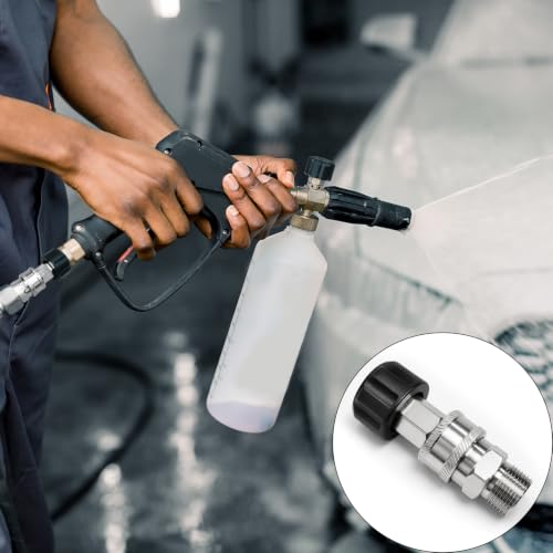 Pressure Washer Quick Connect Kit, Stainless Steel M22-14mm to 3/8 Quick Connect Adapter Set, Pressure Washer Fittings, Hose Connector for Spray Gun, Pump and Foam Cannon, 4 Pack