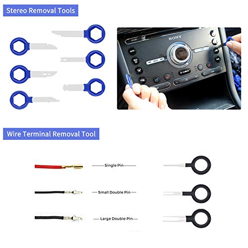 Trim Removal Tool Kit, 200PCS AutoTrim Removal Set, Plastic Panel Fastener Removal Tool, Car Trim Removal Kit for Car/Trim/Panel/Door/Audio/Auto Clip Pliers/Terminal Removal Tool Kit (Blue) - color: Blue -200PCS