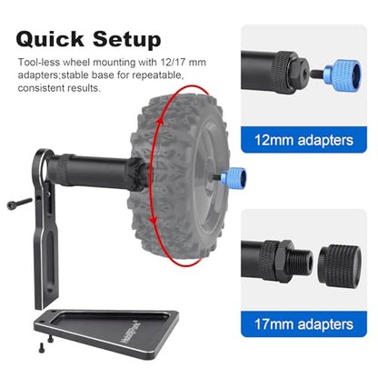 HobbyPark Aluminum RC Tire Balancer 12mm 17mm Hex Wheels Balancer Tools Compatible with Traxxas Axial Arrma Tamiya HPI Redcat 1/8 1/10 RC Crawler Car Truck On Road Touring Drifting